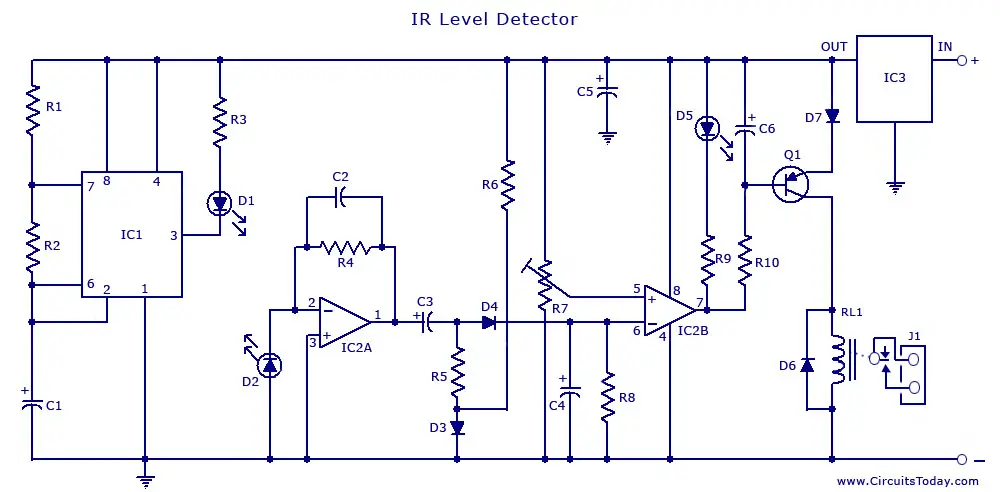 Leakage Detection Using Infra Red Circuit Diagram - Infrared Sensor Circuit Diagram Ir Level Indicator - Leakage Detection Using Infra Red Circuit Diagram