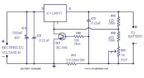 Lead acid battery charger circuitElectronics Project Circuts