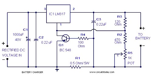 Lead Acid Battery Charger Circuit Diagram