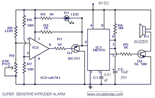 Intruder Alarm Circuit