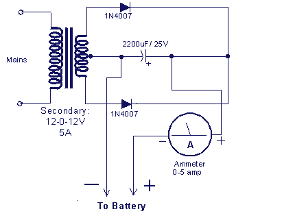 >Simple battery charger circuit. | Today's Circuits