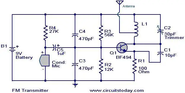 Simplest FM Transmitter-Modulation Circuit with BF494 ...