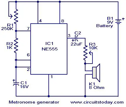 Cct Diagrams Of High Quality Metronomes - Metronome Generator Circuit - Cct Diagrams Of High Quality Metronomes