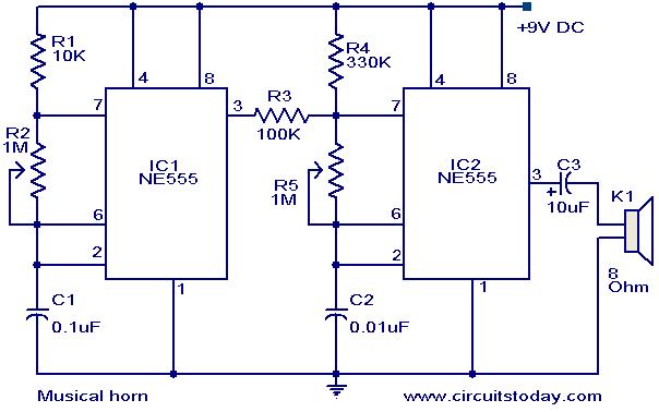 Horn Schematic - Al Horn Circuit - Horn Schematic