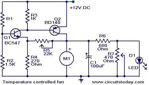 Temperature controlled DC fan - Electronic Circuits and Diagram ...