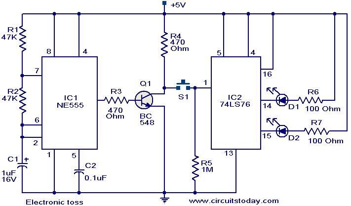 Electronic toss circuit - Electronic Circuits and Diagram ...