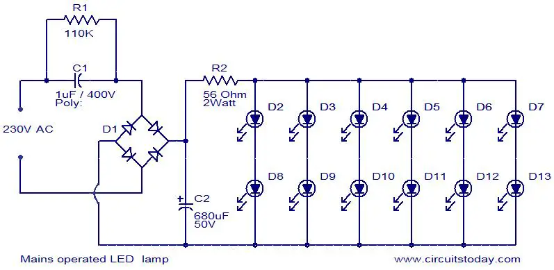 Will this led light circuit work? | Electronics Forum ...