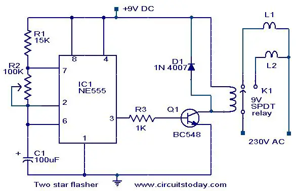 two-star-flasher-circuit