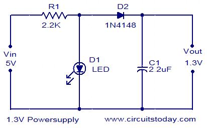 drop across zener diode D1 drop across zener diode D1