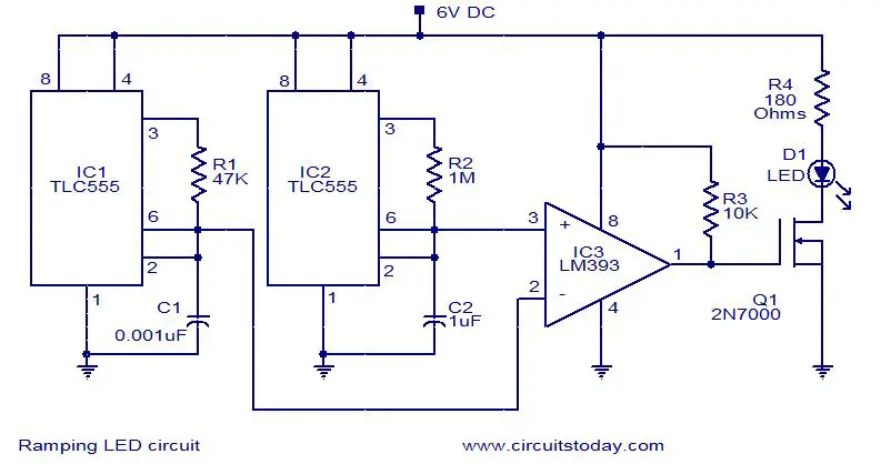LED ramping circuit