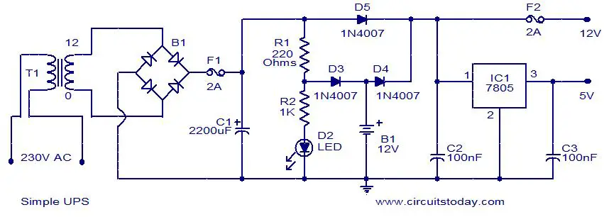 Simple UPS - Electronic Circuits and Diagrams-Electronic ...