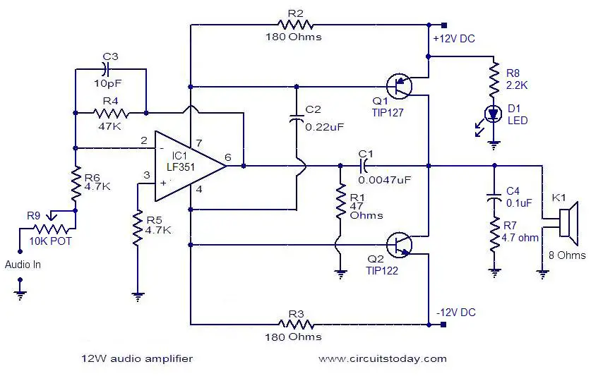 Simple 10w Audio Amplifier