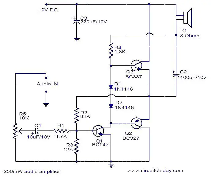 All Audio Amplifier Circuit Pdf - 250mw Audio Amplifier    Circuit - All Audio Amplifier Circuit Pdf