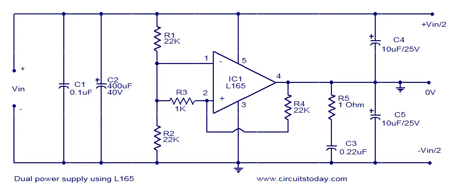 Dual power supply using L165