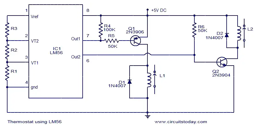 Thermostat Using Lm56