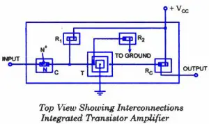 Integrated transistor amplifier - Interconnections
