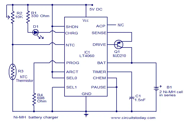 Ni-MH battery charger using LT4060
