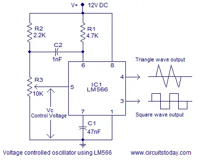 Voltage Controlled Oscillator-VCO theory and working|LM566 IC