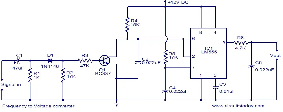 frequency to voltage converter circuit