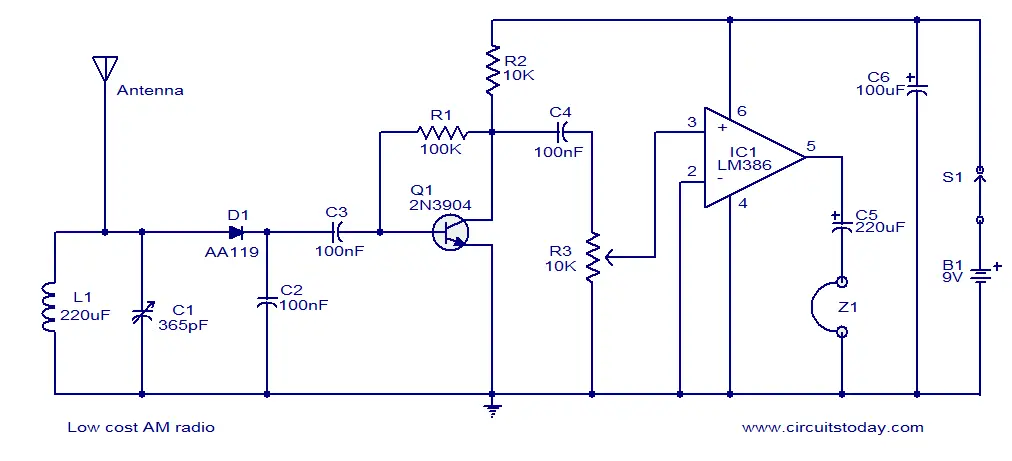 Low cost AM radio - Electronic Circuits and Diagrams ...