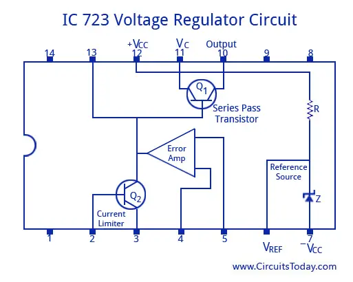 IC 723 Voltage Regulator Circuit