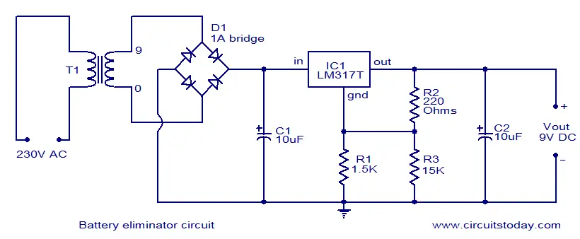 Battery eliminator circuit