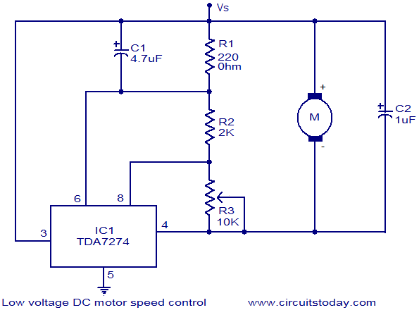 low voltage DC motor speed control