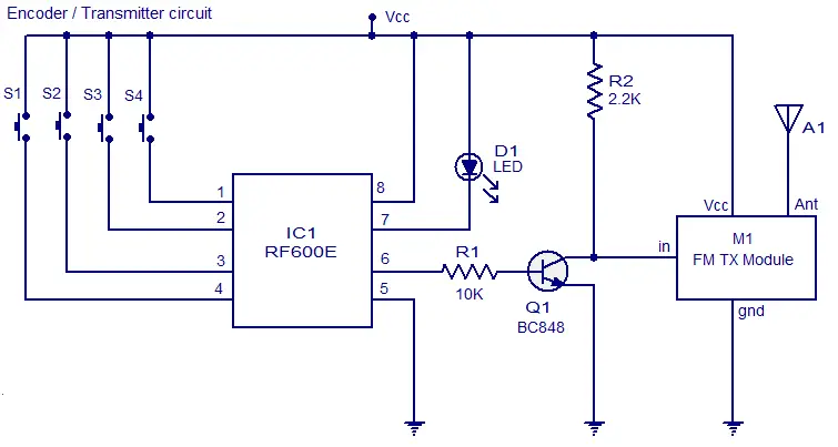 FM remote encoder circuit