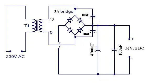 power supply for motional feed back amplifier