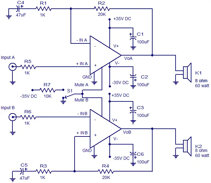 Audio Amplifier Circuit Daigram Pdf File - Circuit Diagram 2x60 Watt Amplifier Using Lm4780 - Audio Amplifier Circuit Daigram Pdf File