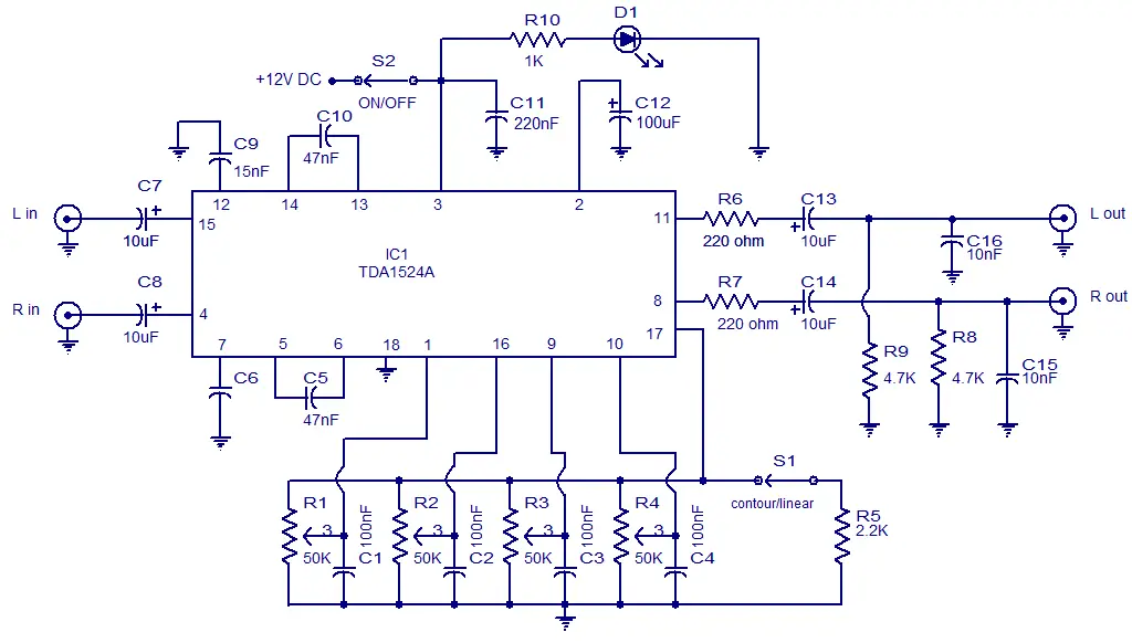 Amplifier volume control circuit