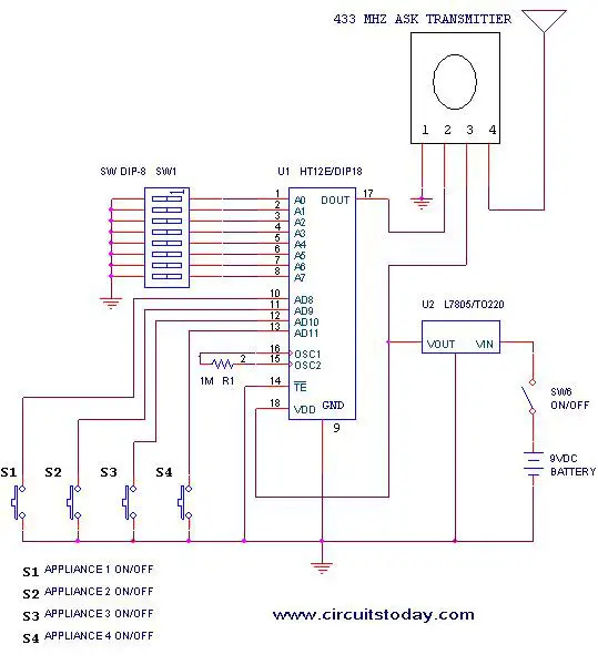 Remote or Transmitter Circuit