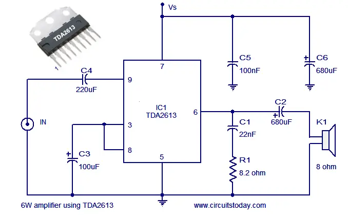 Hi Fi audio amplifier circuit diagram