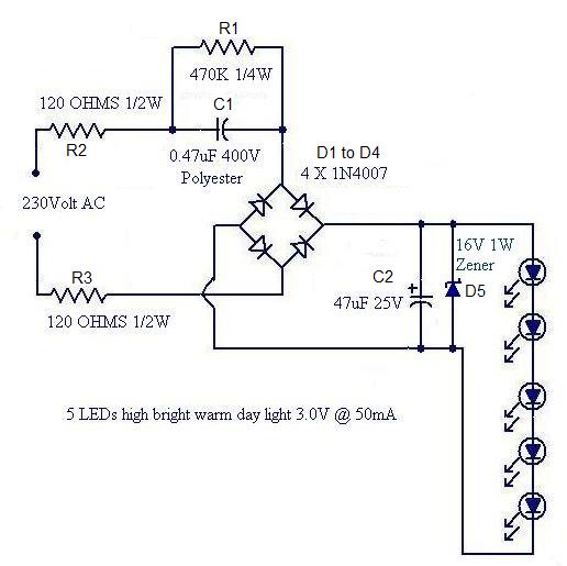 Simple Led Light Circuit - Seetharamans - Simple Led Li   ght Circuit