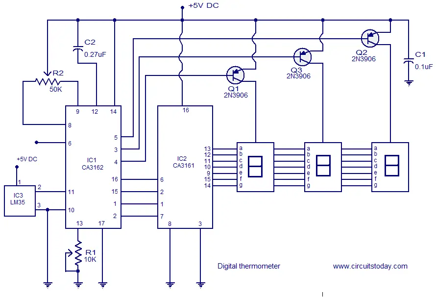 digital thermometer circuit digital thermometer