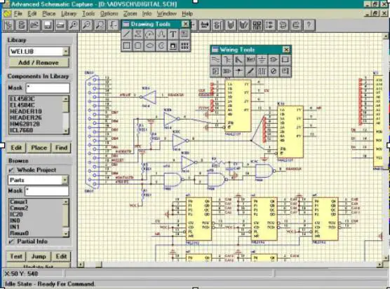 Free electronic circuit diagram/schematic drawing software-