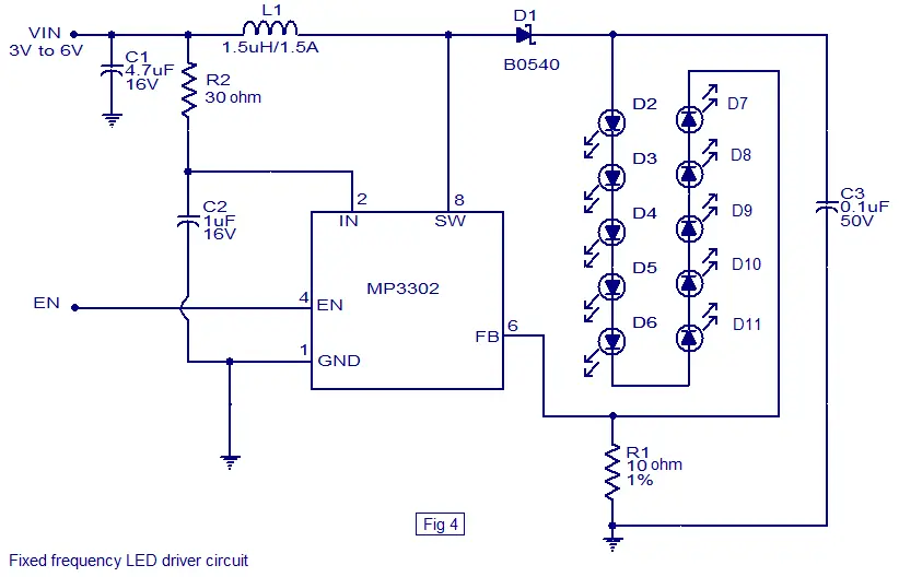 Fixed frequency LED driver LED driver IC