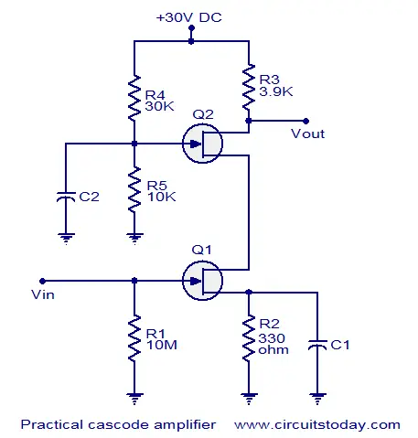 Amplifier on Cascode Amplifier  Theory And Working  Cascode Amplifier Using Fet