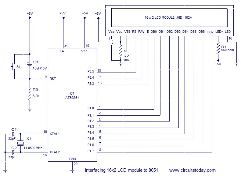 interface LCD with 8051