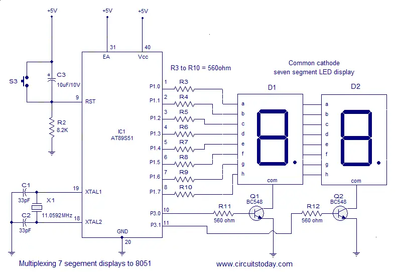 Common Anode Seven Segment Display Datasheet Pdf