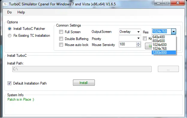 How To Make Turbo C Screen Full In Vista