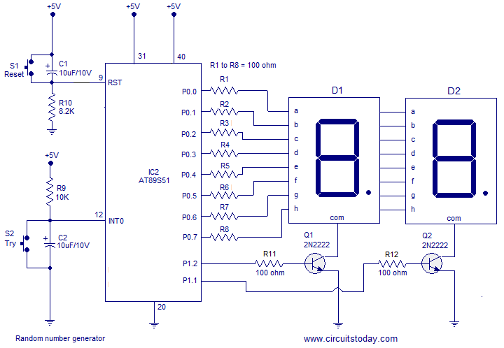 random number generator using 8051