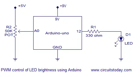 led brightness control arduino