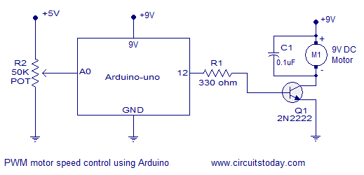 dc motor speed control using arduino