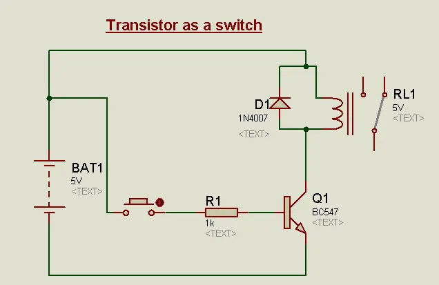 Transistor Circuits in Proteus - as Switch,Bistable ...