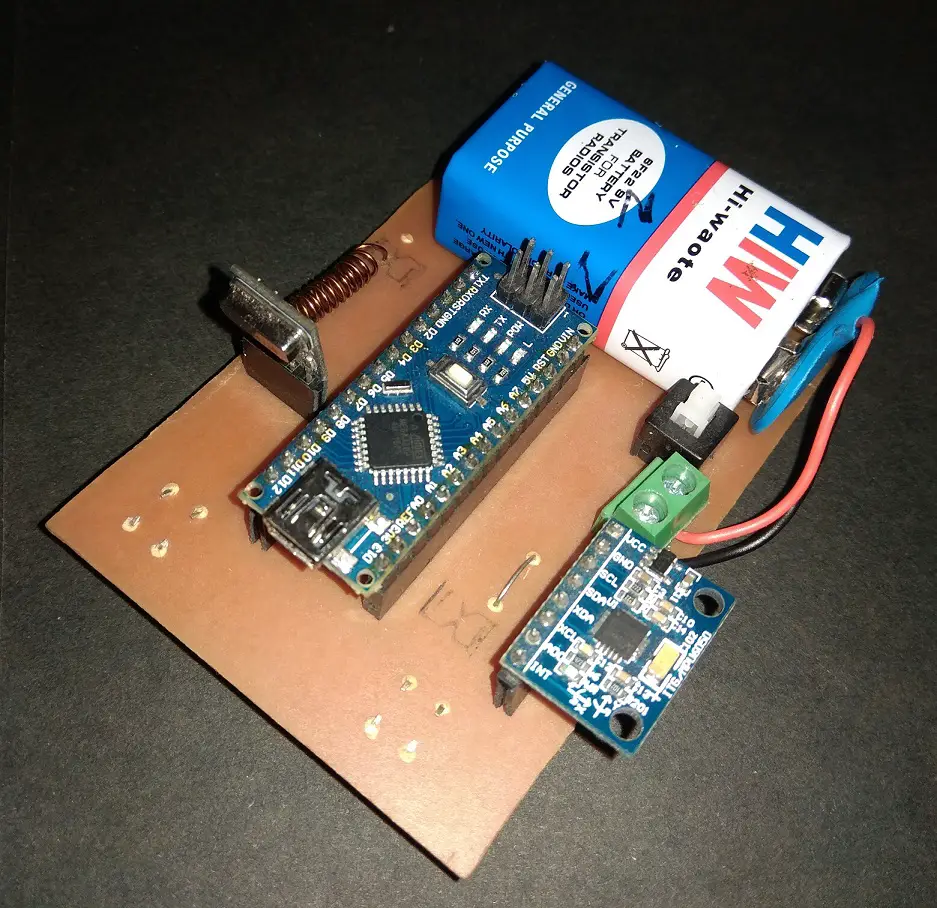 Air Mouse Circuit Using Arduino & Accelerometer
