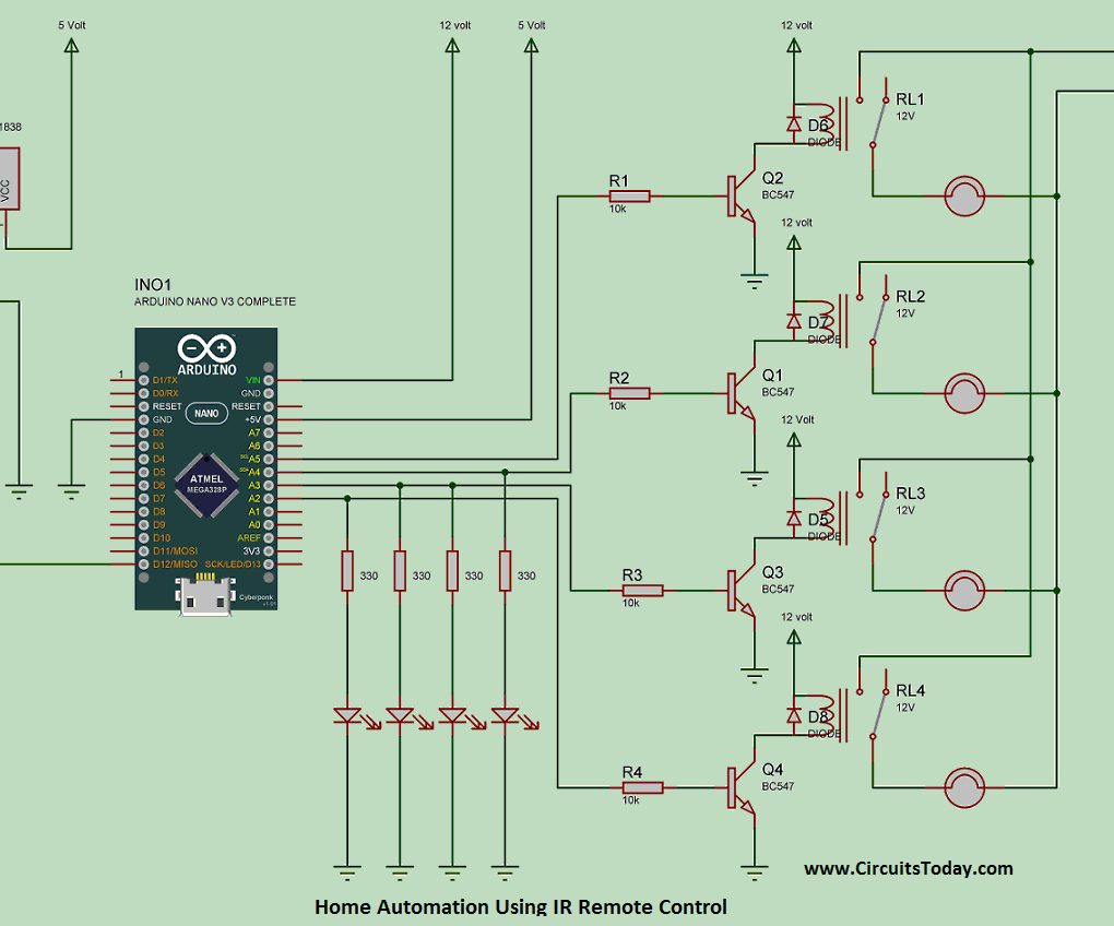 Home Automation Using IR Remote Control 1020x848