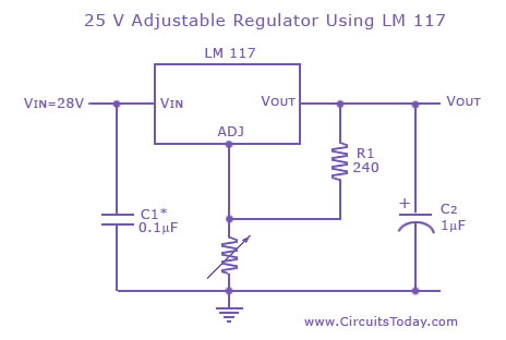 Adjustable Voltage Regulator Adjustable voltage regulator circuit