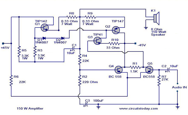 100 100 Watt Car Stereo Amplifier Circuit Diagram Using Ic Stk4231 Construction Explained Bright Hub Engineering