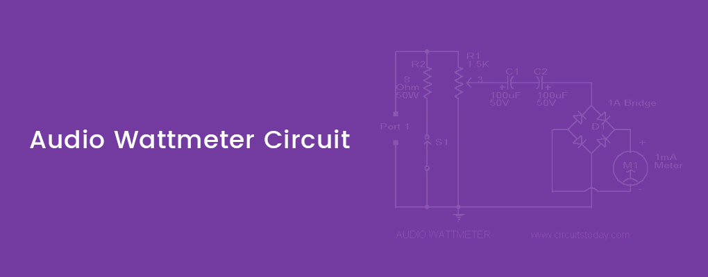 Audio Wattmeter or Audio Power/Level Meter Circuit with ... bridge amp diagram 